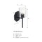 Designers Fountain Haven 7 in. 1-Light Matte Black Wall Sconce Light with Clear Rippled Glass Shade for Bathrooms D309M-WS-MB - alternate 9